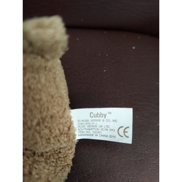 Russ Luv Pets Cubby Brown Grizzly Bear Soft Plush Bean Toy 5” Tag #100301 - Picture 4 of 6